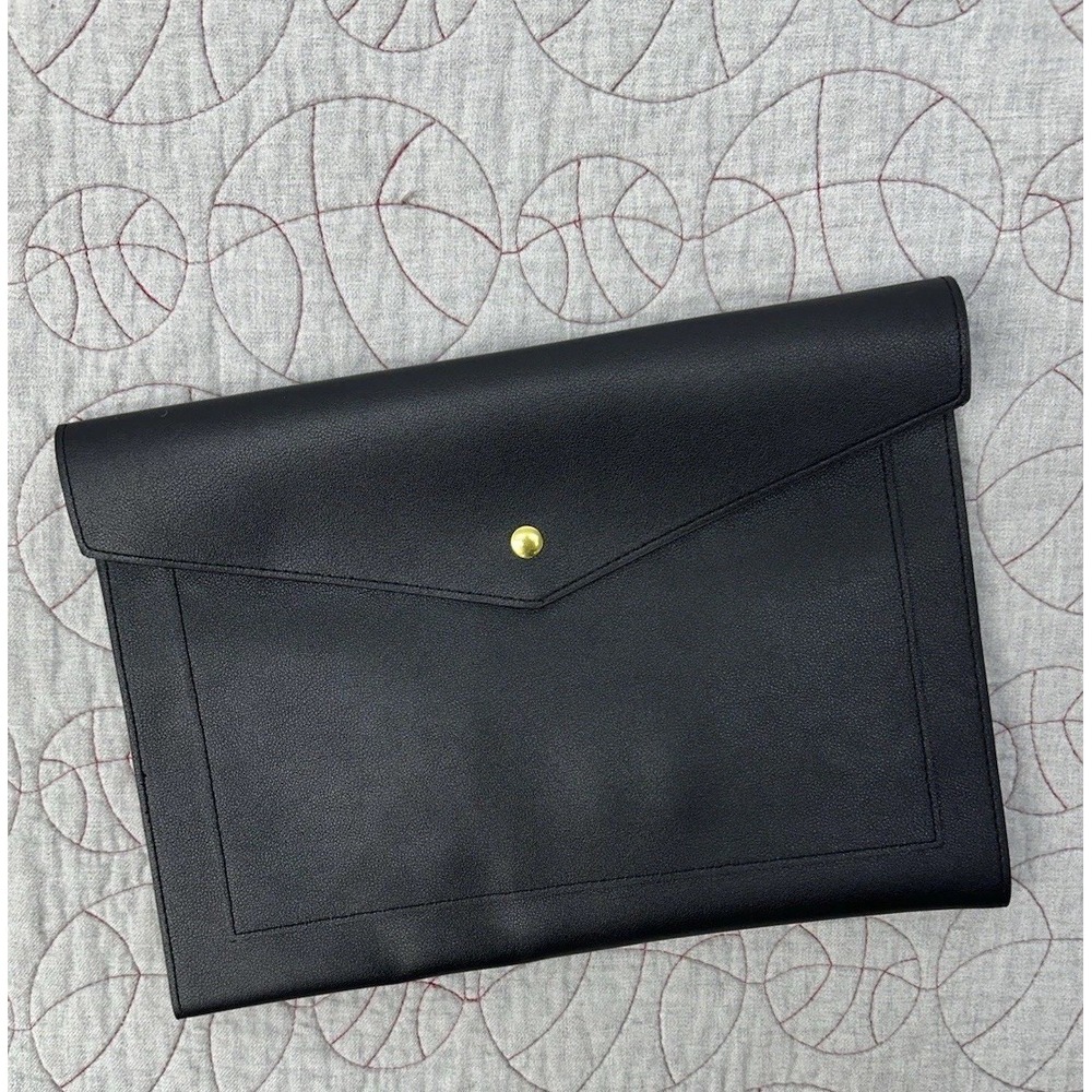 Glass Ladder & Co Megan Portfolio Organizer Black Vegan Leather / Women's OS